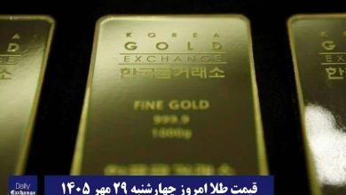 قیمت طلا امروز چهارشنبه 29 مهر 1405؛ تغییرات لحظه ای بازار قیمت طلا امروز چهارشنبه 29 مهر 1405؛ تغییرات لحظه ای بازار | دیلی فوتبال